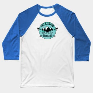 Telluride Colorado Skiing Ski Snowboarding Baseball T-Shirt